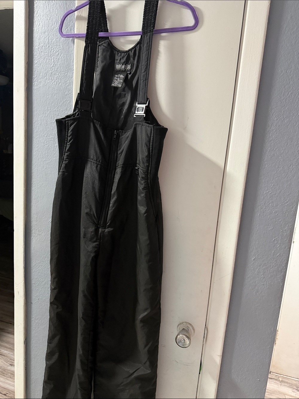 Edelweiss Women's Black Insulated Bib-Style with Adjustable Straps